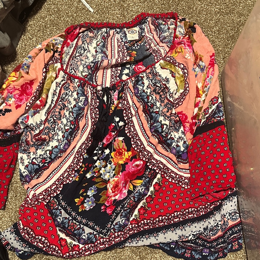 Bila Multicolor Floral and Paisley Dress